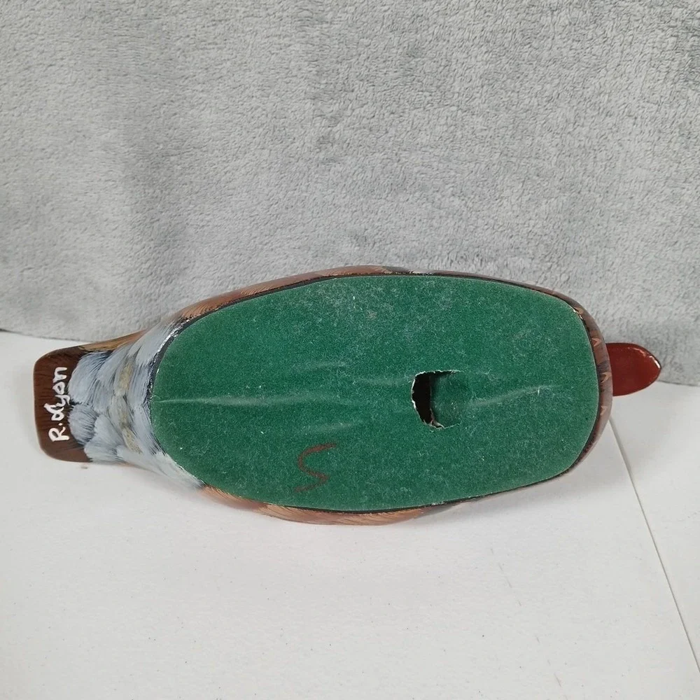 Vintage Wood Duck Decoy Set Multi Color Folk Art Decor Hand Painted